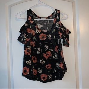 Cold Shoulder Floral Top